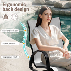 Aluminum Outdoor Swivel Dining Chairs with Sunbrella Fabric, Set of 2