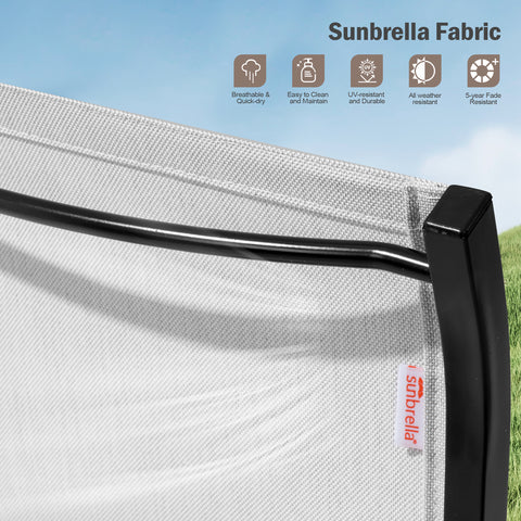 Pellebant Aluminum Outdoor Swivel Dining Chairs Set of 2 with Sunbrella Fabric