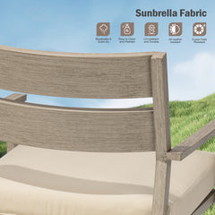 Aluminum Swivel Rocking Dining Chair Set of 2 with Sunbrella Cushions