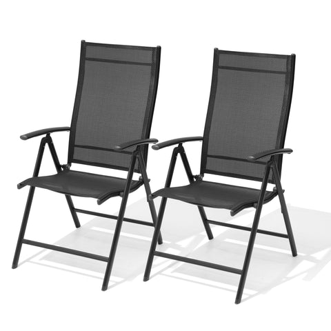 Pellebant Outdoor Folding Adjustable Dining Chair Set of 2