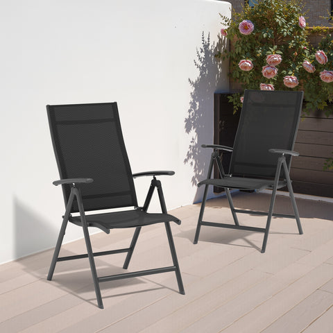 Pellebant Outdoor Folding Adjustable Dining Chair Set of 2