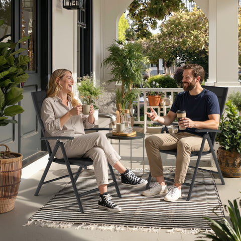 Pellebant Outdoor Folding Adjustable Dining Chair Set of 2