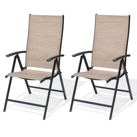 Pellebant Outdoor Folding Adjustable Dining Chair Set of 2