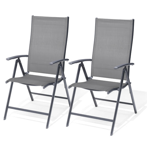 Pellebant Outdoor Folding Adjustable Dining Chair Set of 2