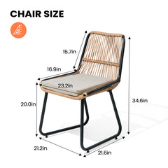 PE Rattan Outdoor Chair Set with Cushions