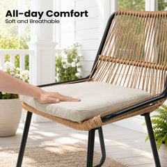 PE Rattan Outdoor Chair Set with Cushions