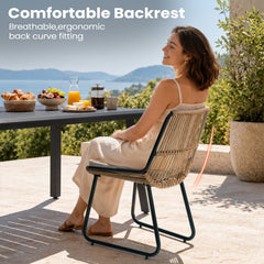PE Rattan Outdoor Chair Set with Cushions