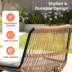 PE Rattan Outdoor Chair Set with Cushions