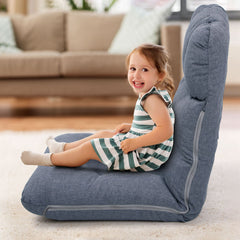 Linen Adjustable Folding Floor Chair