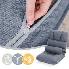 Linen Adjustable Folding Floor Chair