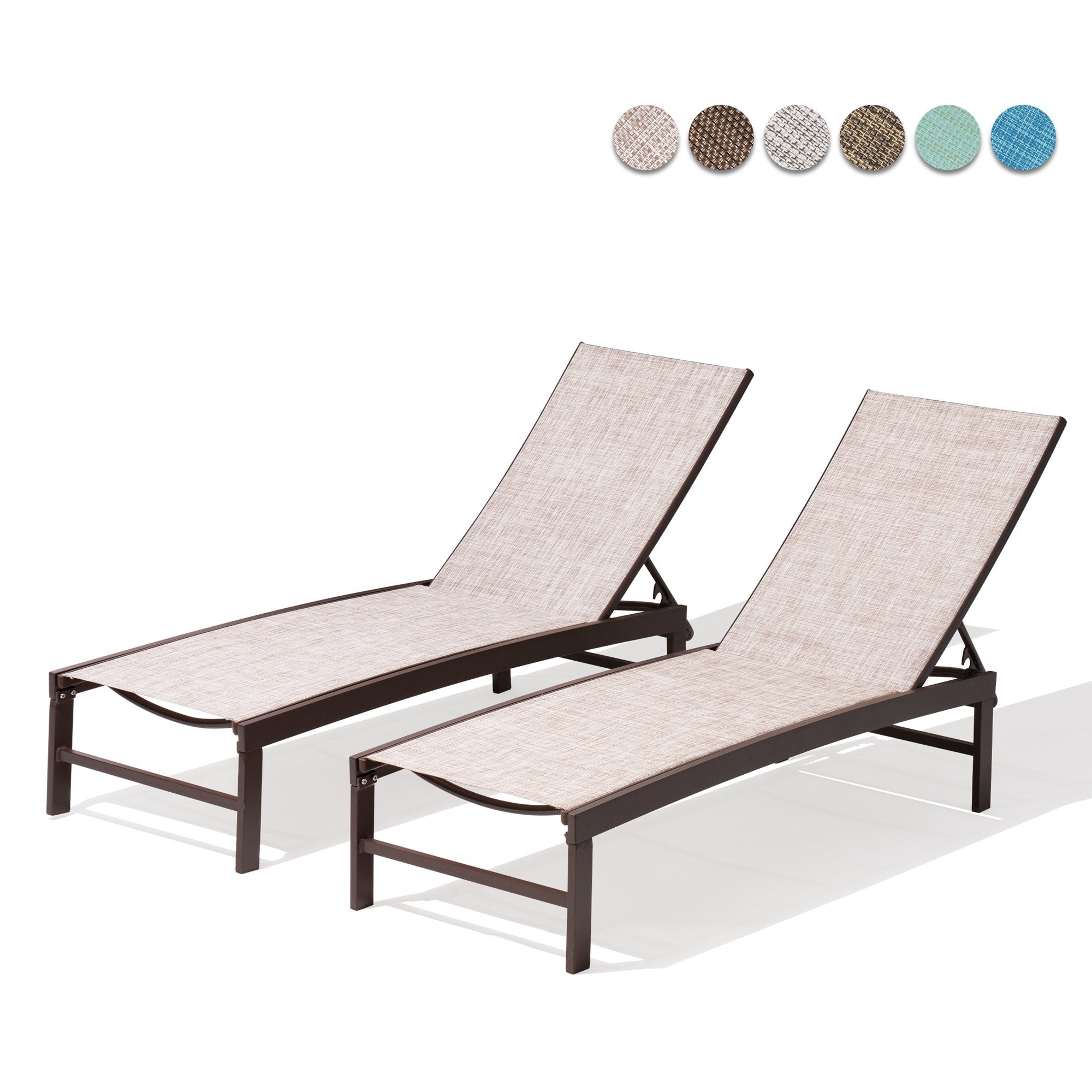 Pellebant Adjustable Aluminum Outdoor Chaise Lounge