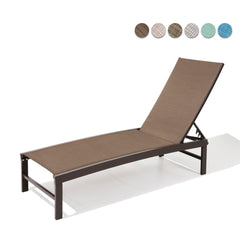 Aluminum/Steel Outdoor Adjustable Chaise Lounge Chair