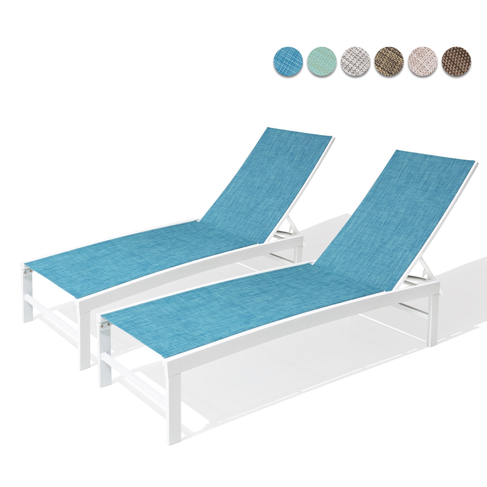 Pellebant Adjustable Aluminum Outdoor Chaise Lounge
