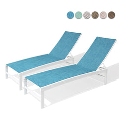 Aluminum/Steel Outdoor Adjustable Chaise Lounge Chair