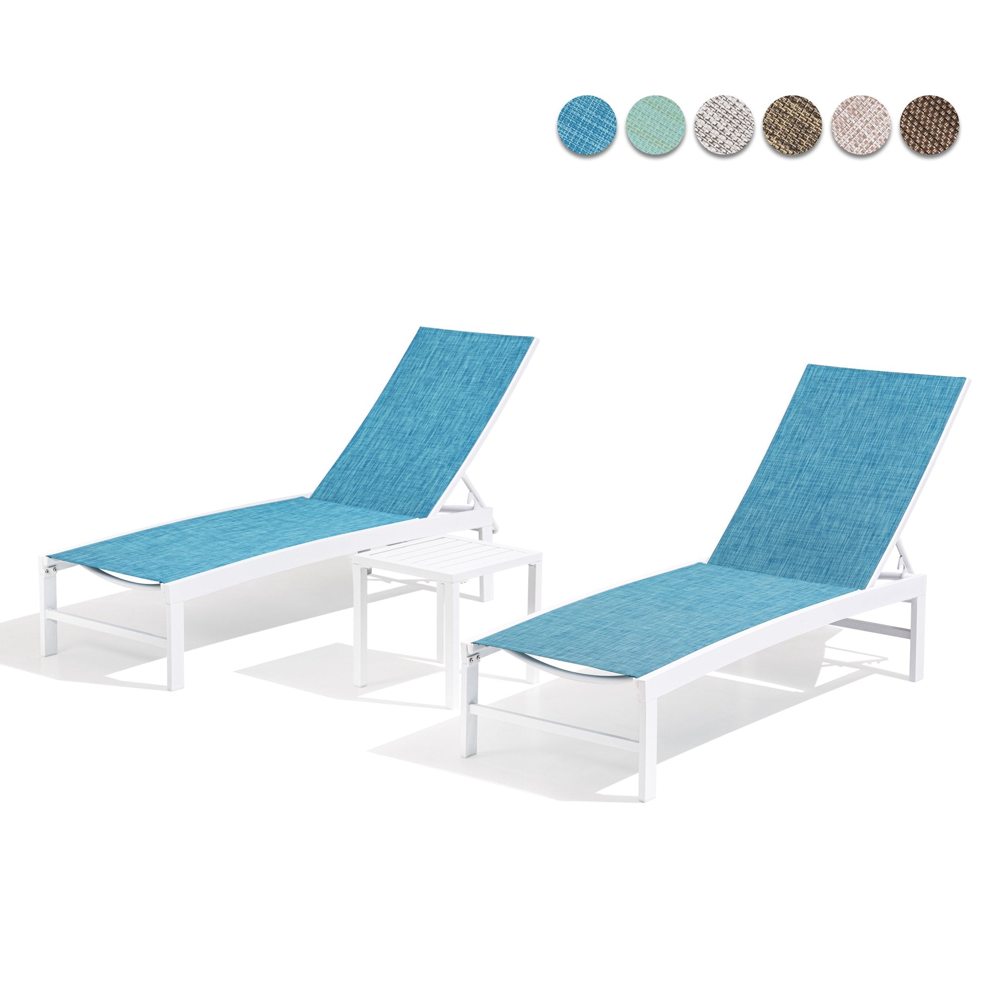 Pellebant Adjustable Aluminum Outdoor Chaise Lounge