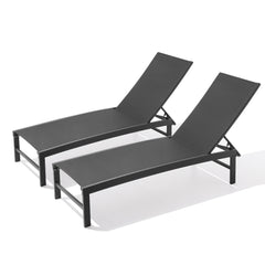Aluminum/Steel Outdoor Adjustable Chaise Lounge Chair
