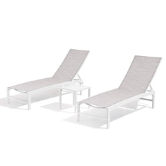 Aluminum/Steel Outdoor Adjustable Chaise Lounge Chair
