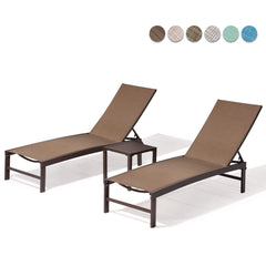 Aluminum/Steel Outdoor Adjustable Chaise Lounge Chair