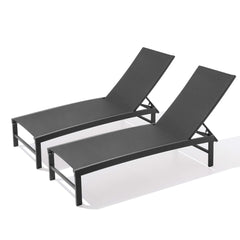 Aluminum/Steel Outdoor Adjustable Chaise Lounge Chair
