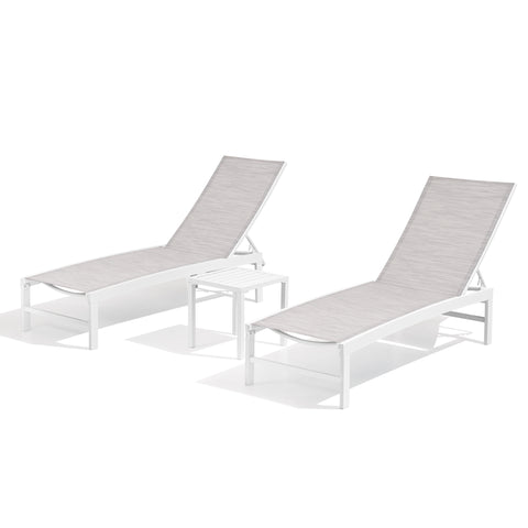 Pellebant Adjustable Aluminum Outdoor Chaise Lounge