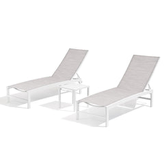 Aluminum/Steel Outdoor Adjustable Chaise Lounge Chair