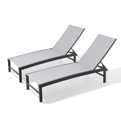 Aluminum/Steel Outdoor Adjustable Chaise Lounge Chair