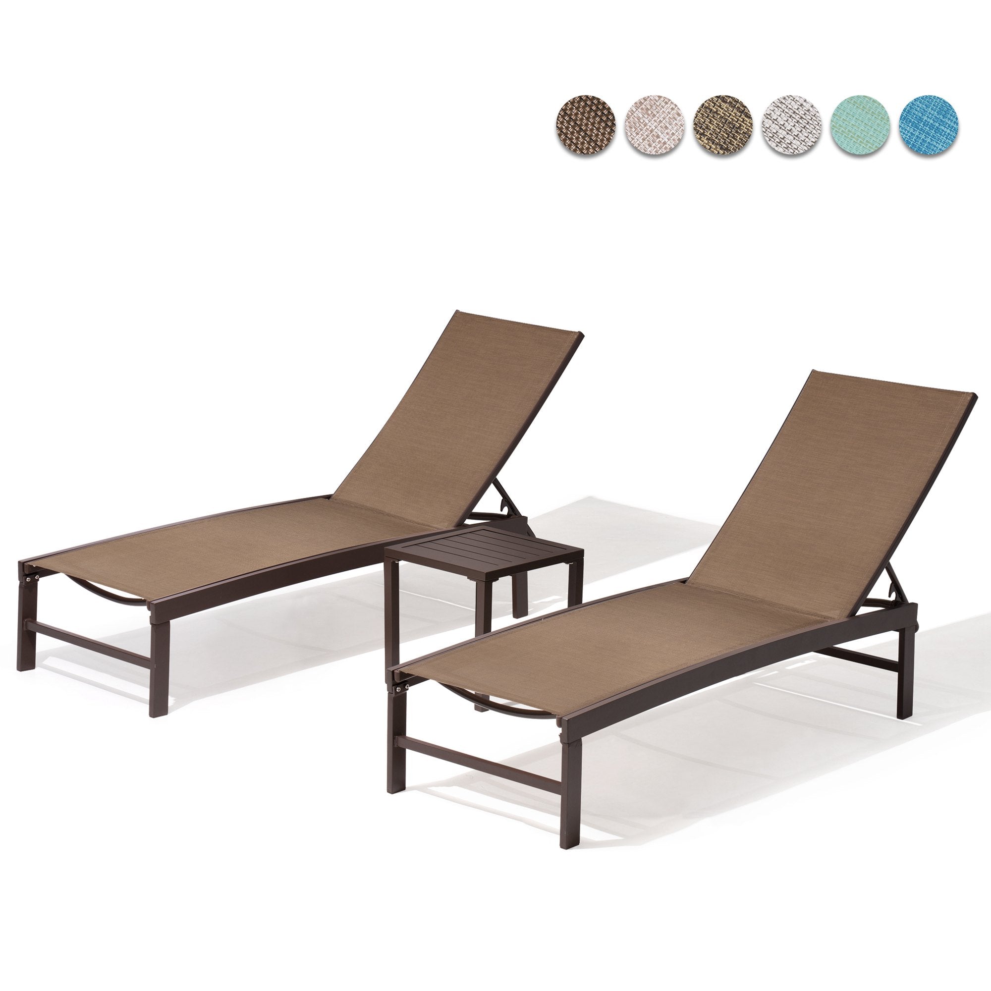 Pellebant Adjustable Aluminum Outdoor Chaise Lounge