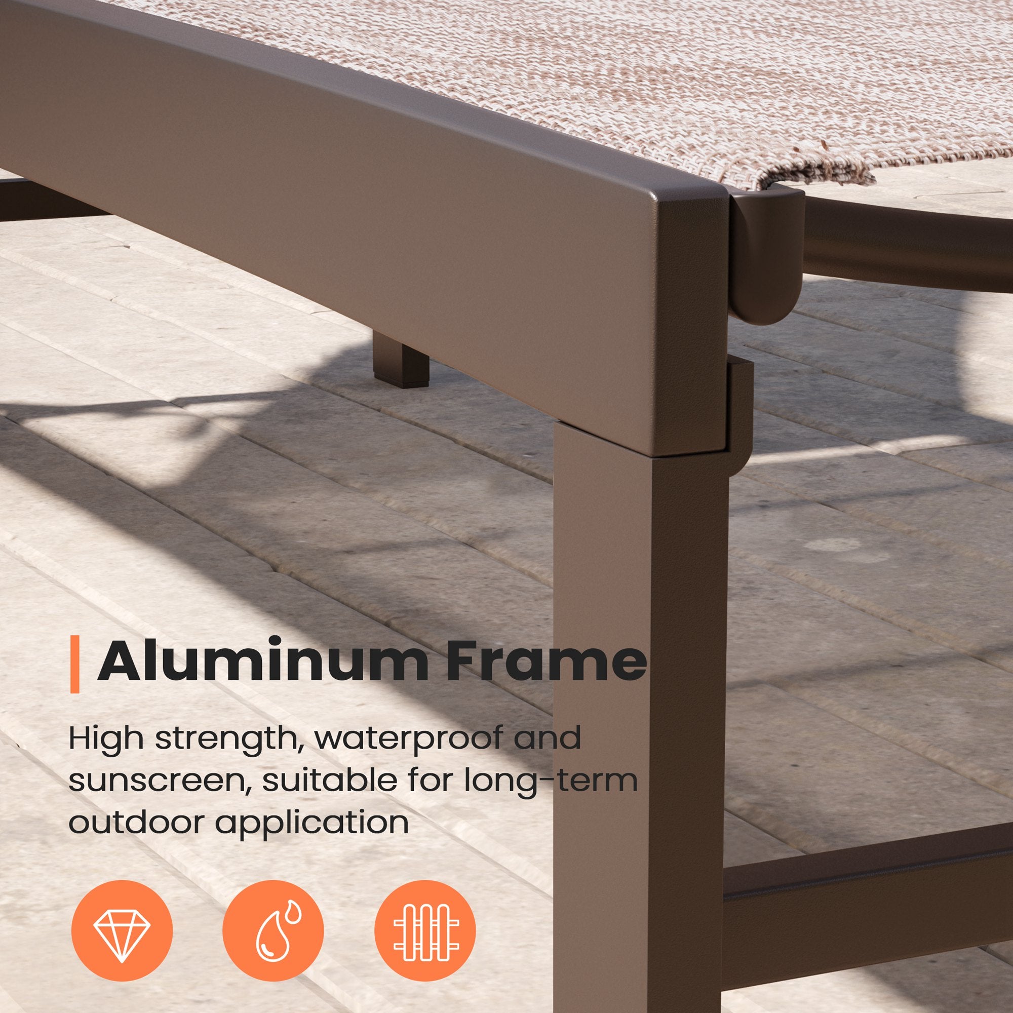 Pellebant Adjustable Aluminum Outdoor Chaise Lounge