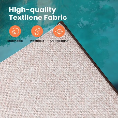 Pellebant Aluminum Adjustable Chaise Lounge Chair with Armrests Set of 2