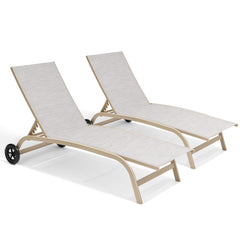 Pellebant Outdoor Chaise Lounge Chairs with Wheels