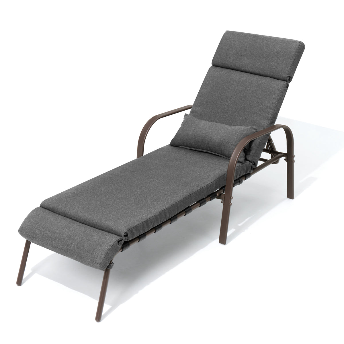 Pellebant Adjustable Five-Position Chaise Lounge Chair with Cushion