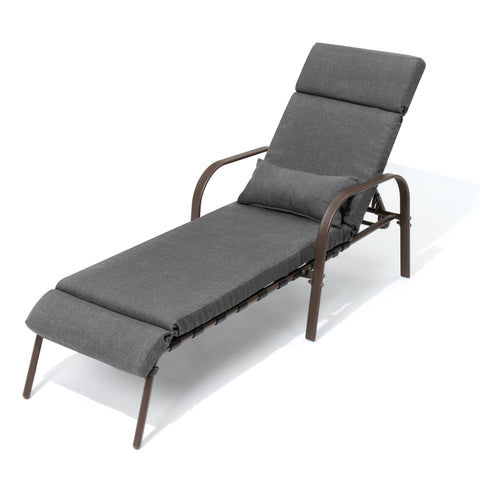 Pellebant Adjustable Five-Position Chaise Lounge Chair with Cushion