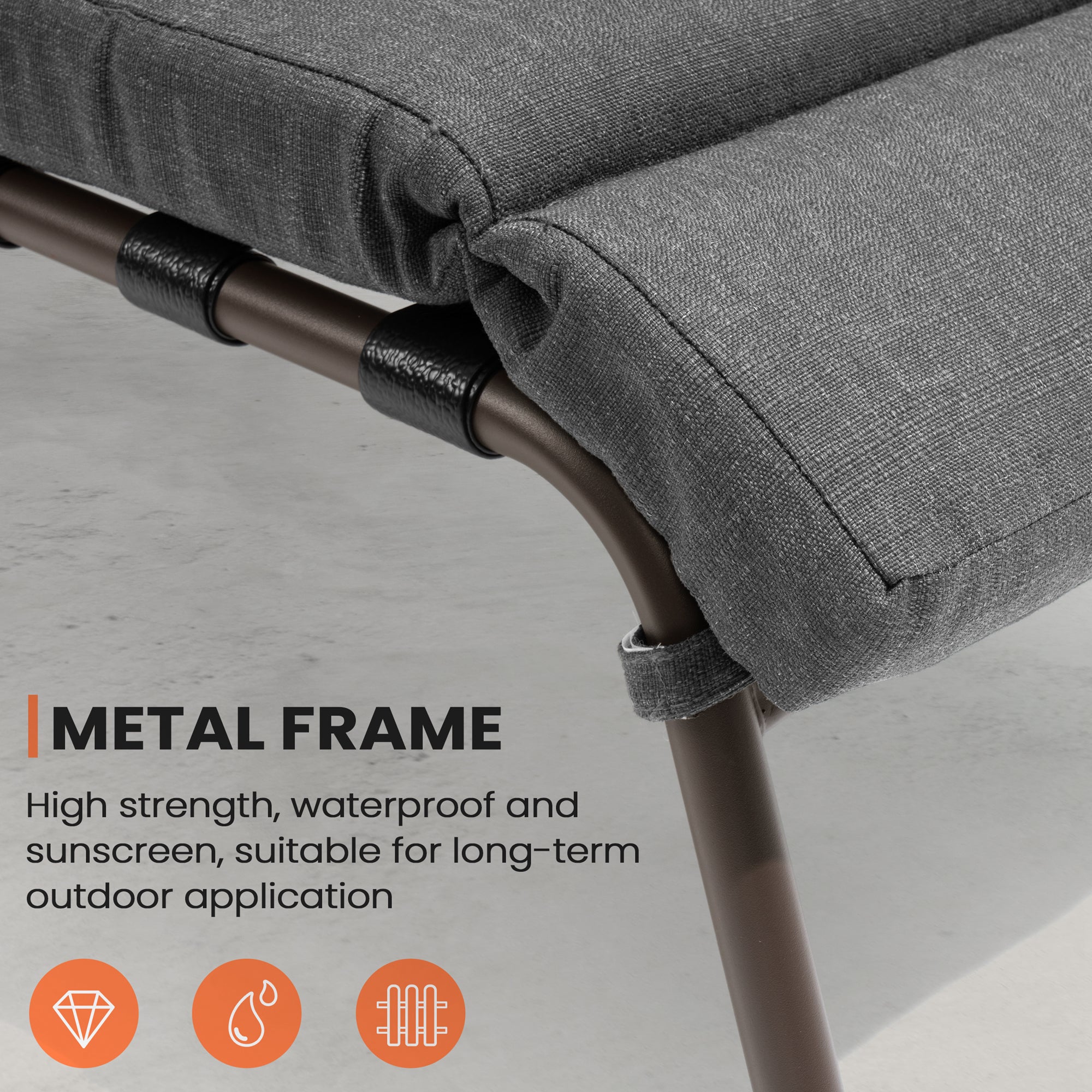 Pellebant Adjustable Five-Position Chaise Lounge Chair with Cushion