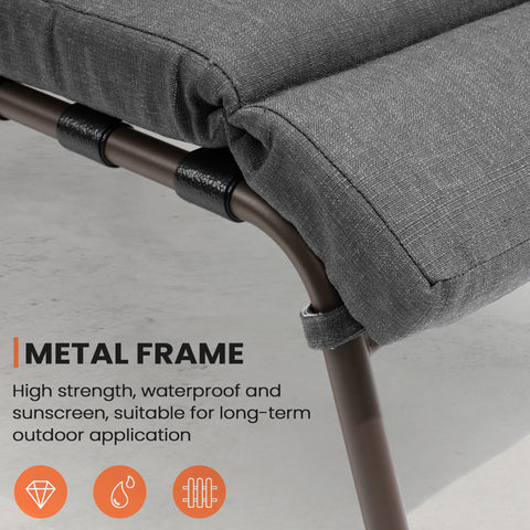 Pellebant Adjustable Five-Position Chaise Lounge Chair with Cushion