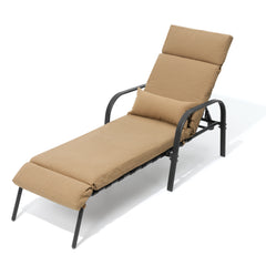 Outdoor Adjustable Chaise Lounge Chair with Cushions