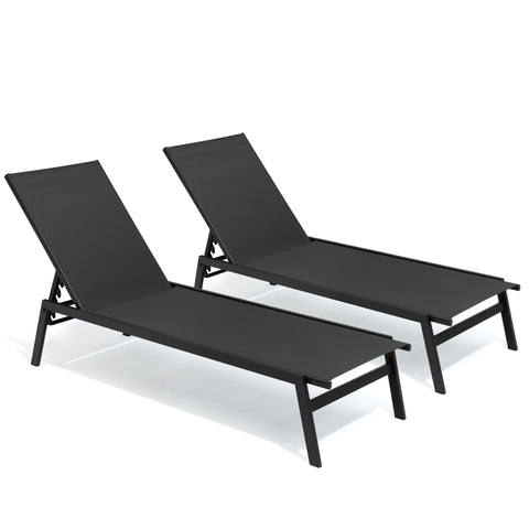 Pellebant Outdoor Adjustable Chaise Lounge Chair Set of 2 Stackable