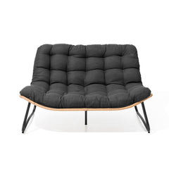 Rattan Outdoor Loveseat 2-Seater Patio Sofa with Cushions