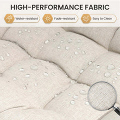 Rattan Outdoor Armchair with Soft Cushion