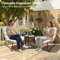 Rattan Outdoor Armchair with Soft Cushion