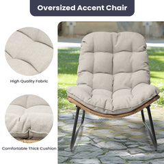 Rattan Outdoor Armchair with Soft Cushion