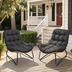 Rattan Outdoor Armchair with Soft Cushion