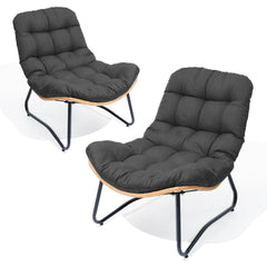 Rattan Outdoor Armchair with Soft Cushion