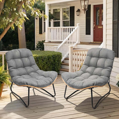 Rattan Outdoor Armchair with Soft Cushion
