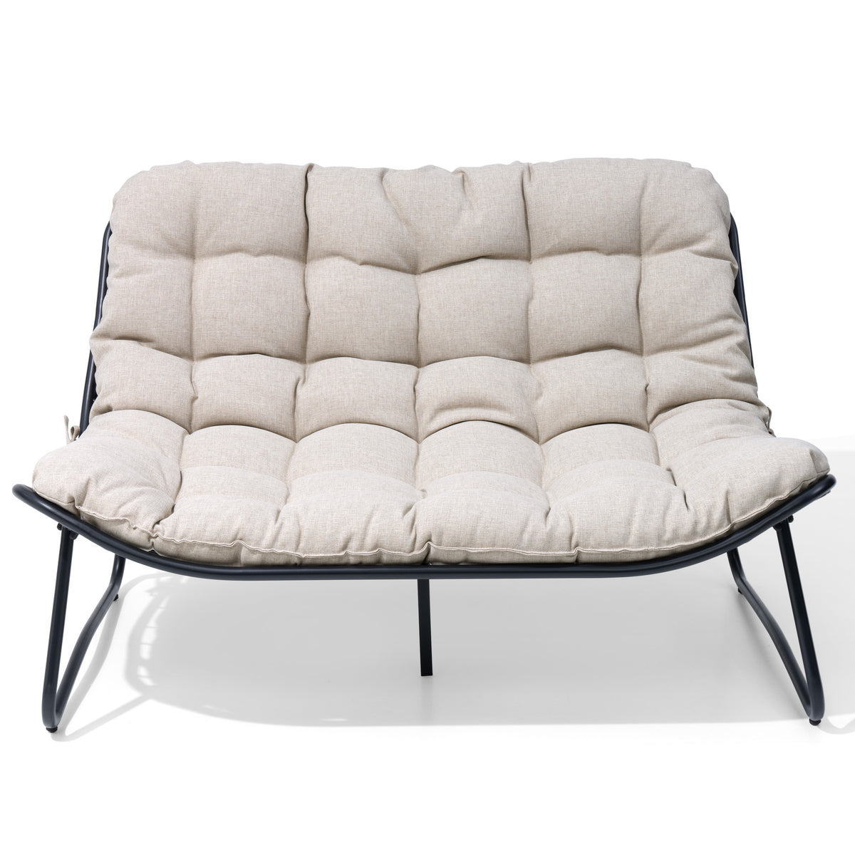 Pellebant Waterproof Outdoor Loveseat 2-Seater Patio Sofa with Wheels