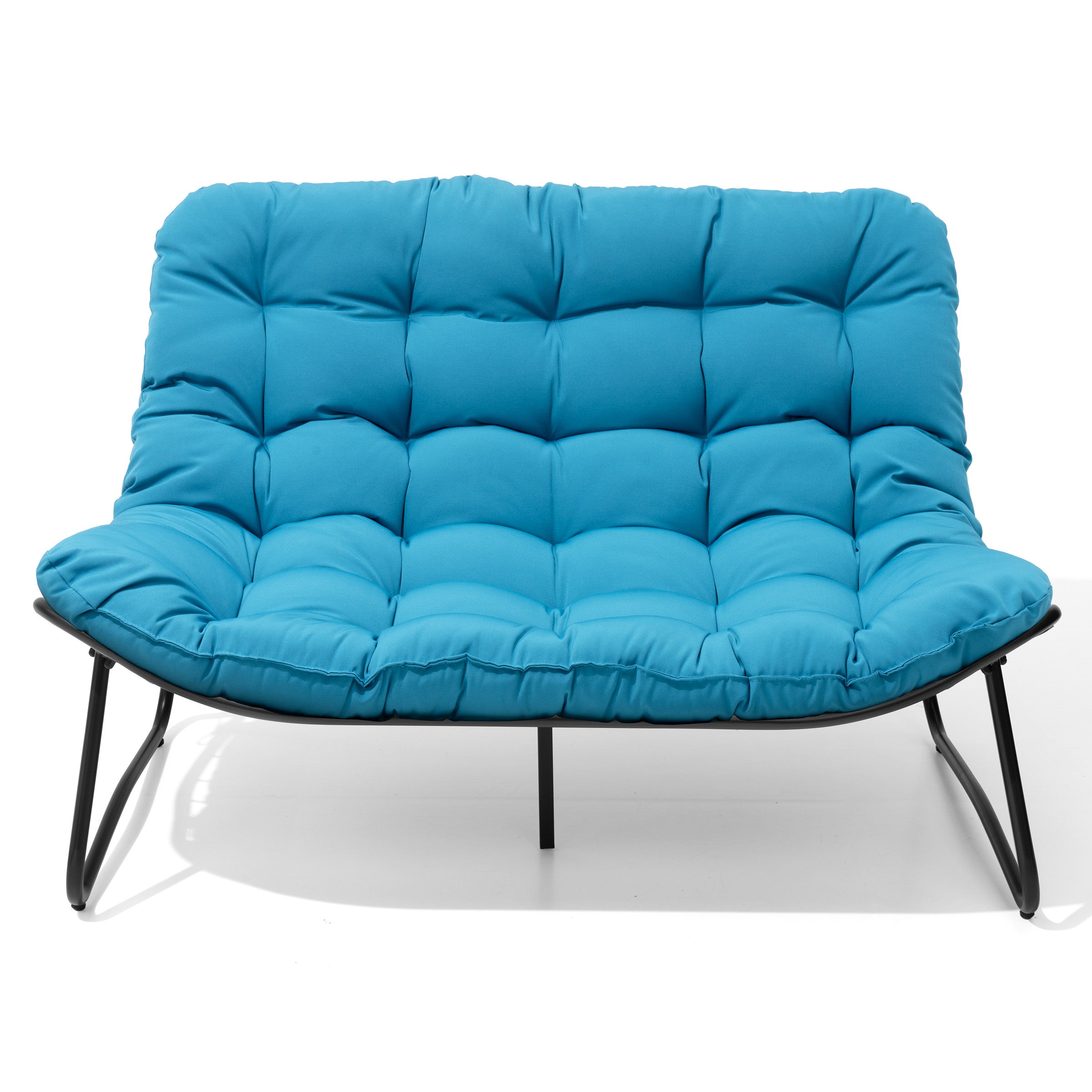 Pellebant Waterproof Outdoor Loveseat 2-Seater Patio Sofa with Wheels