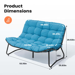 Outdoor Loveseat 2-Seater Patio Sofa