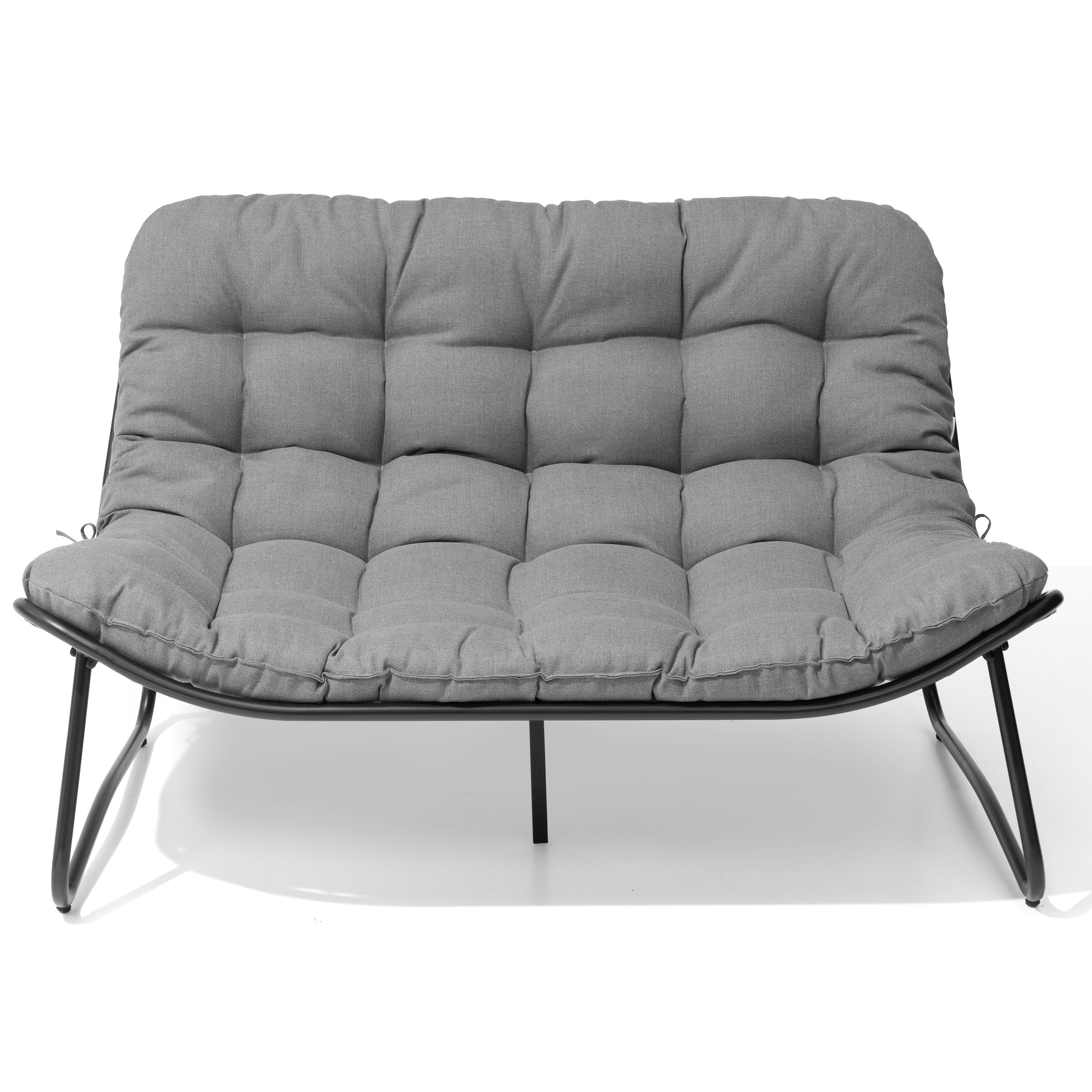 Pellebant Waterproof Outdoor Loveseat 2-Seater Patio Sofa with Wheels
