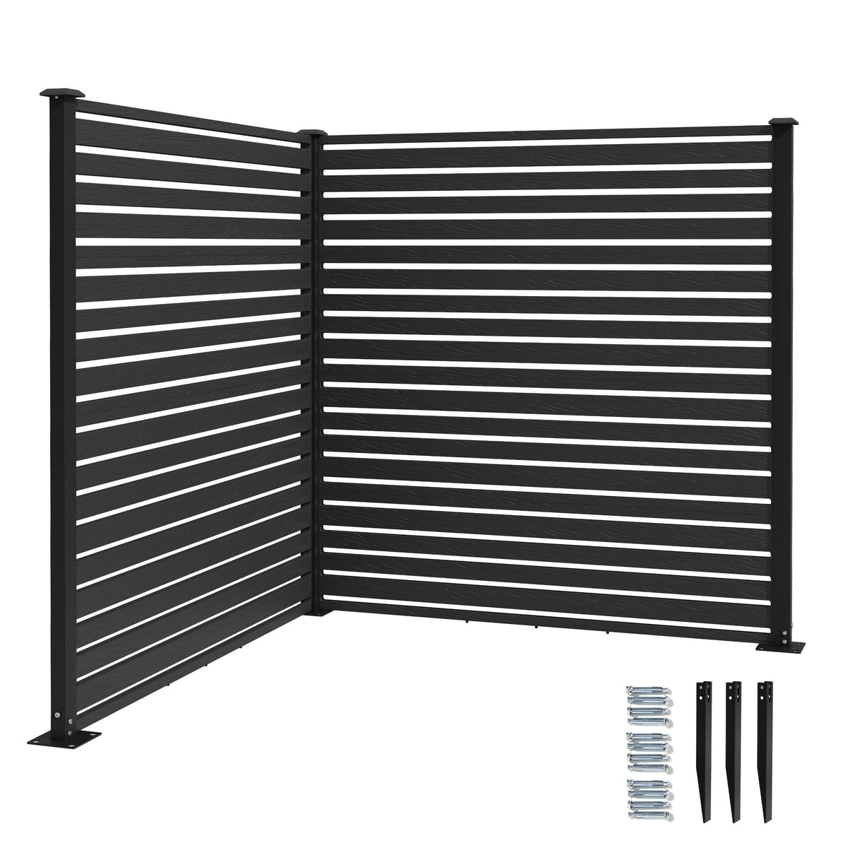 Outdoor HDPE Privacy Screen Fence Enclosure with Aluminum Posts
