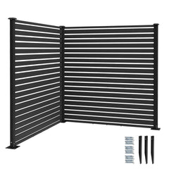 Outdoor HDPE Privacy Screen Fence Enclosure with Aluminum Posts
