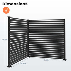 Outdoor HDPE Privacy Screen Fence Enclosure with Aluminum Posts